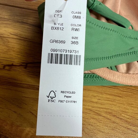 J Crew Balconette Underwire Bikini Top‎ Rustic Willow Green BX612 NWT - Picture 5 of 8